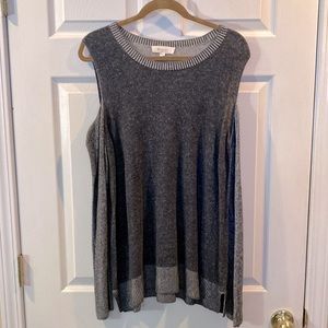 Vince Camuto Blue Open Shoulder Sweater Sz XL